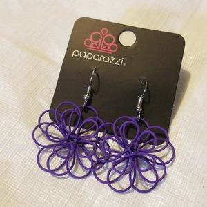 Purple Flower Earrings